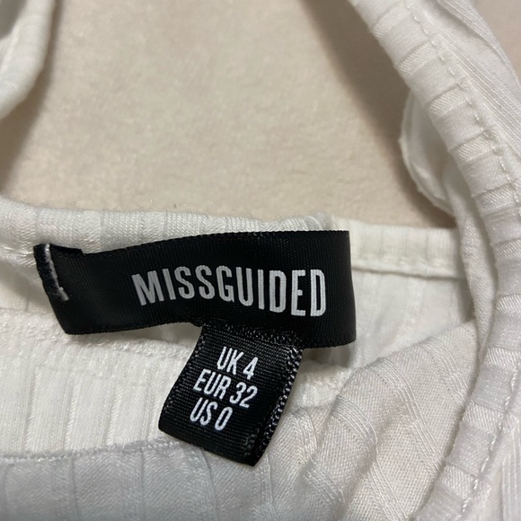 Missguided White Ribbed Halter Bralette - Picture 4 of 4